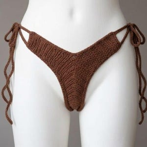 Gehäkelte Bikinihose, gehäkelte Bikinihose, Bikinioberteil mit hoher Taille (PDF Download)