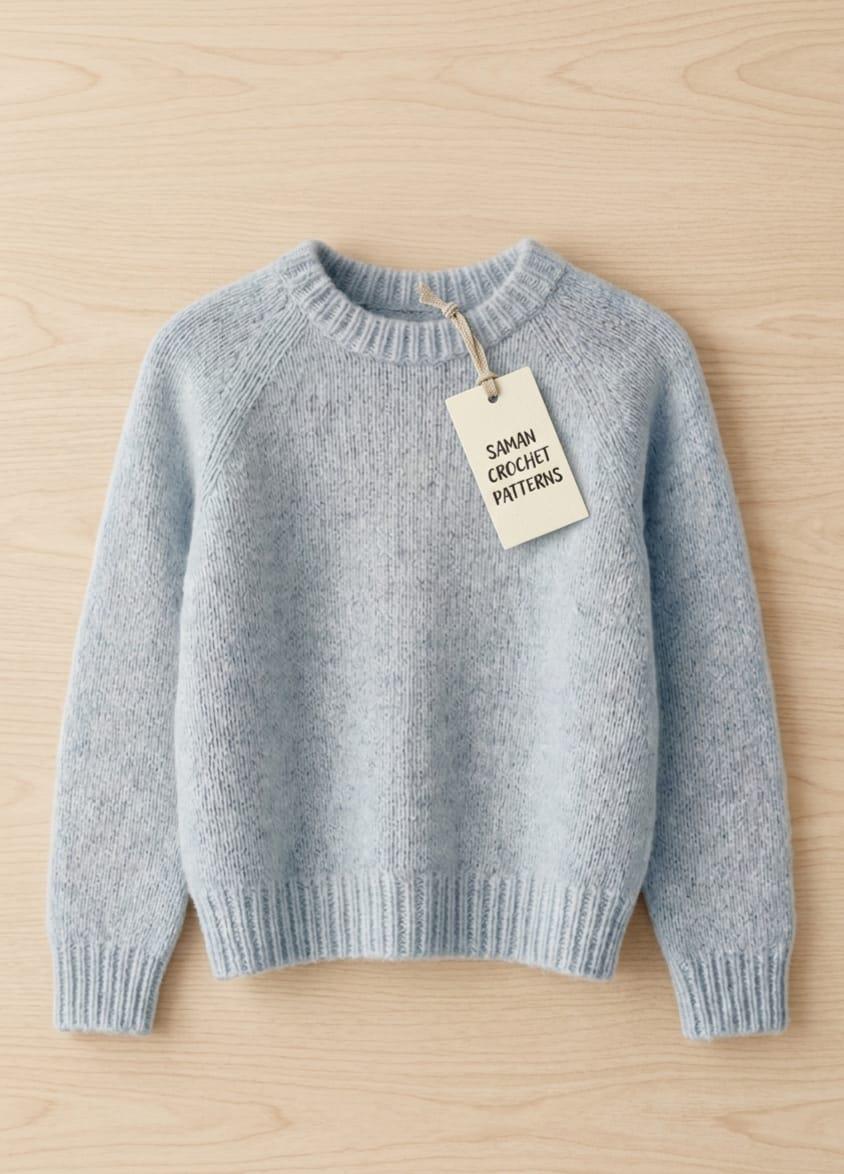 Top Down Raglan Sweater Knitting Pattern PDF | Beginner Friendly ...