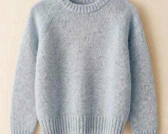 Top Down Raglan Sweater Knitting Pattern PDF | Beginner Friendly Seamless Sweater | XS-5XL | Instant Download