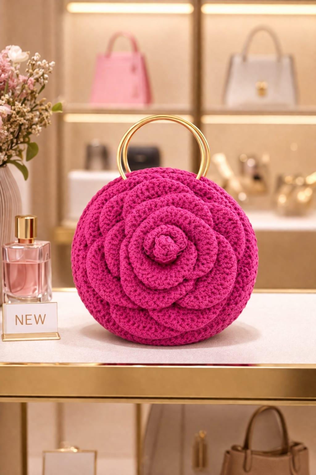 Magenta Crochet Bag - Etsy display picture 2
