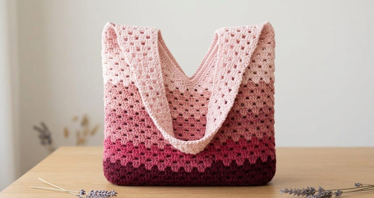 Modello per borsa all'uncnetto, borsa tote n rafa all'uncnetto, borsa estetca all'uncnetto