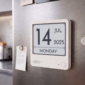 Everview – Der sich selbst aktualisierende Kalender | Anpassbares Gehäuse, minimalistischer Tischkalender für Zuhause und Büro