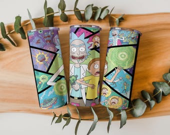 Multiverse Portal Sci-Fi Cartoon Tumbler Wrap PNG 20oz & 30oz | Sublimation Digital Download | Straight Tapered