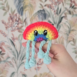 Regenachtige Regenboog Haakpatroon – Regenboog Amigurumi Pluche Zonder Naaien PDF