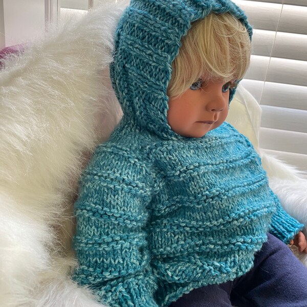 Baby Hooded Sweater Etsy