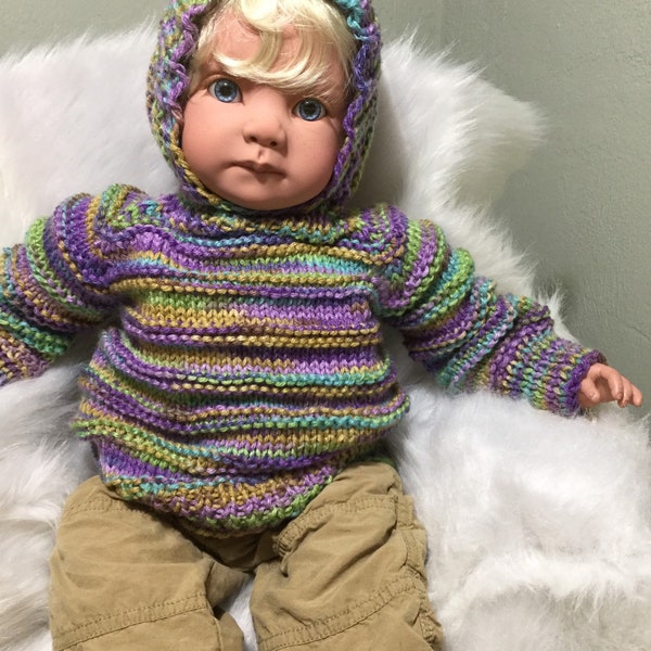 Hooded Baby Sweater Etsy
