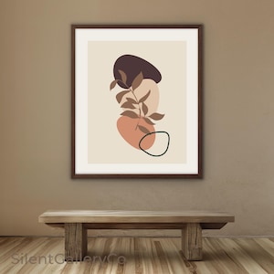 Makieta ramki ściennej galerii 8x10 PSD · Rama z ciemnego orzecha · Obiekt inteligentny · Minimalistyczna scena w pomieszczeniu