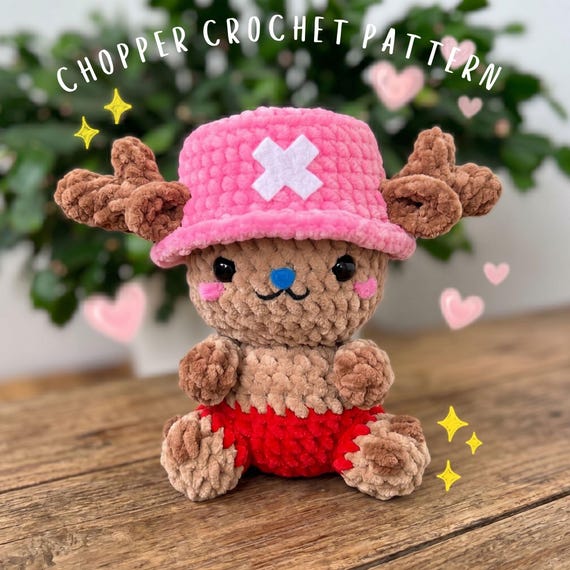 Chopper Amigurumi Crochet Pattern PDF,chopper crochet pattern, Instant Download, chopper häkeln, chopper crochet pattern