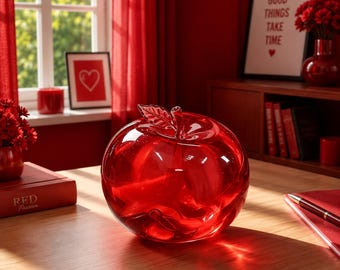 Apple Squishy Toy, Slow Rising Fruit Fidget, Sensory Stress Relief Squeeze Toy, Cute Desk Toy Gift for Kids and Adults