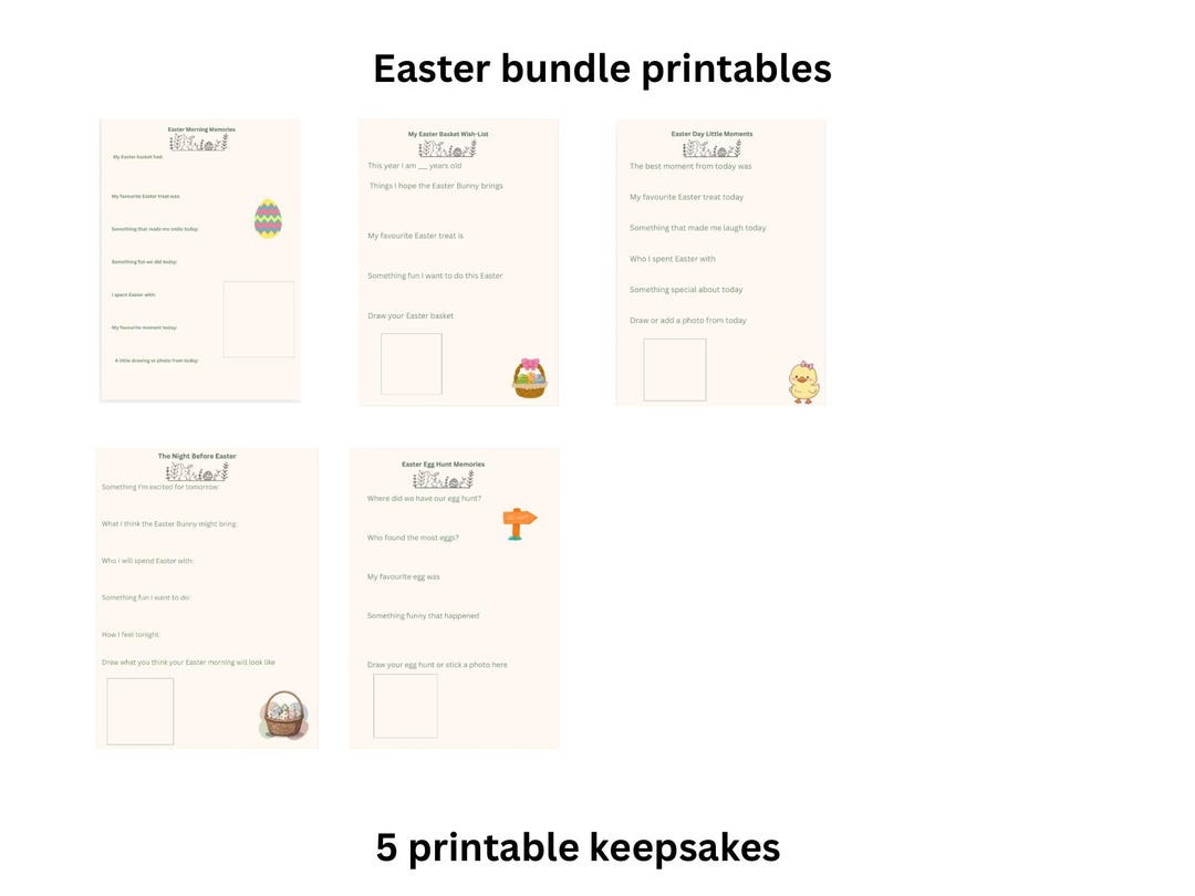 Ultimate Easter Printable Bundle for Kids – 5 Easter Activity Pages ...