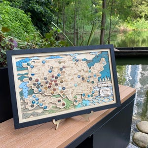 Spersonalizowana mapa parków narodowych — pinezki projektowe, spersonalizowany plakat z parkami USA, prezent rocznicowy dla podróżników, alternatywa dla mapy zdrapkowej