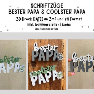 3D file lettering "Best Dad" & "Coolest Dad" | in stl and 3mf format including commercial license