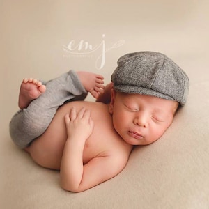 Baby Boy Golf Hat Newsboy Cap Newborn Photography Hats Irish Cabby Newsie