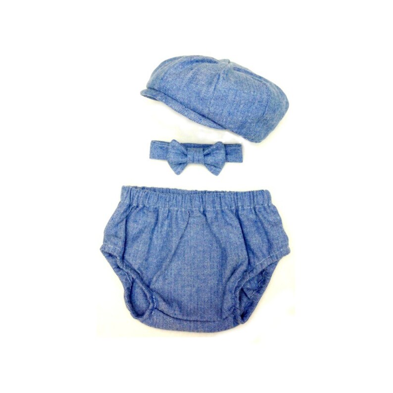 Cake Smash Set, Newsboy Outfit, Baby Newsboy Set, Boys Smash Cake, Hipster Baby Boy, Paperboy outfit, Newsie, Diaper Cover Set, Boy prop image 1