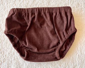 Cocoa Corduroy Baby Bloomer | Baby Diaper Cover | Neutral Toddler Bloomer | Vintage Style | Gender Neutral Outfit | Heirloom Baby Clothing