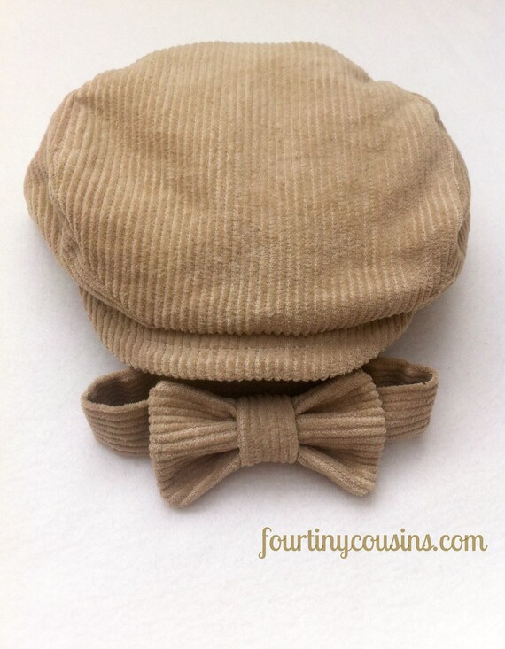 Items similar to Baby, Toddler, or Child's Hat and bow tie Flat Cap