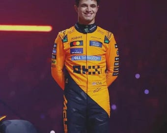 Combinaison de course McLaren personnalisée - Tenue de F1 avec nom personnalisé (Oscar Piastri/Lando Norris)