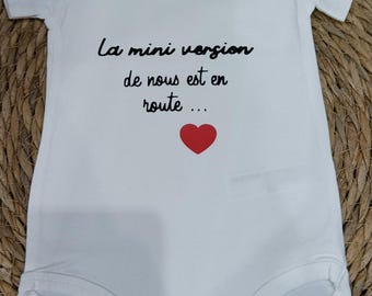 Body bébé annonce grossesse au papa, a papy mamie ou simplement aux membres de la famille