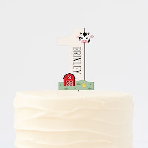 Personalized, Smash Cake, Barnyard first birthday, Barn Animals Birthday, Farm Animals 1st Birthday Cake Topper