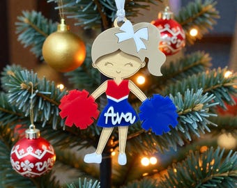 Personalized Cheer Ornament | Custom Christmas Gift, Cheer Keepsake
