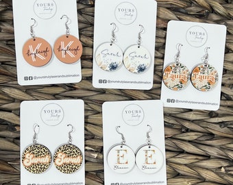 Personalized  Earrings, Personalized name earrings, Custom Earrings, Gifts for her