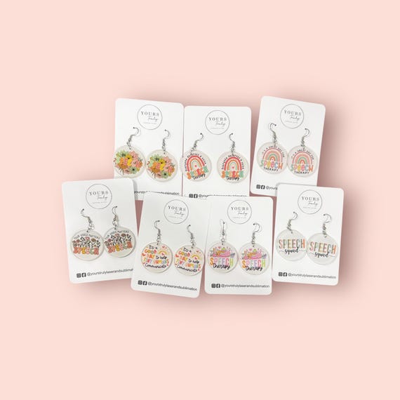 SLP Earrings, Custom, SLP gifts, Speech Therapy Earrings, Speech Pathologist Earrings
