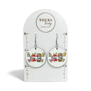 Personalized Teacher Earrings, Teacher Earrings, Teacher appreciation, Back to school Name Line