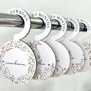 Baby Closet Dividers Handmade, Nursery Clothes Dividers, Wildflowers, Baby Closet Organizer, Baby Shower Gift, Baby Gifts