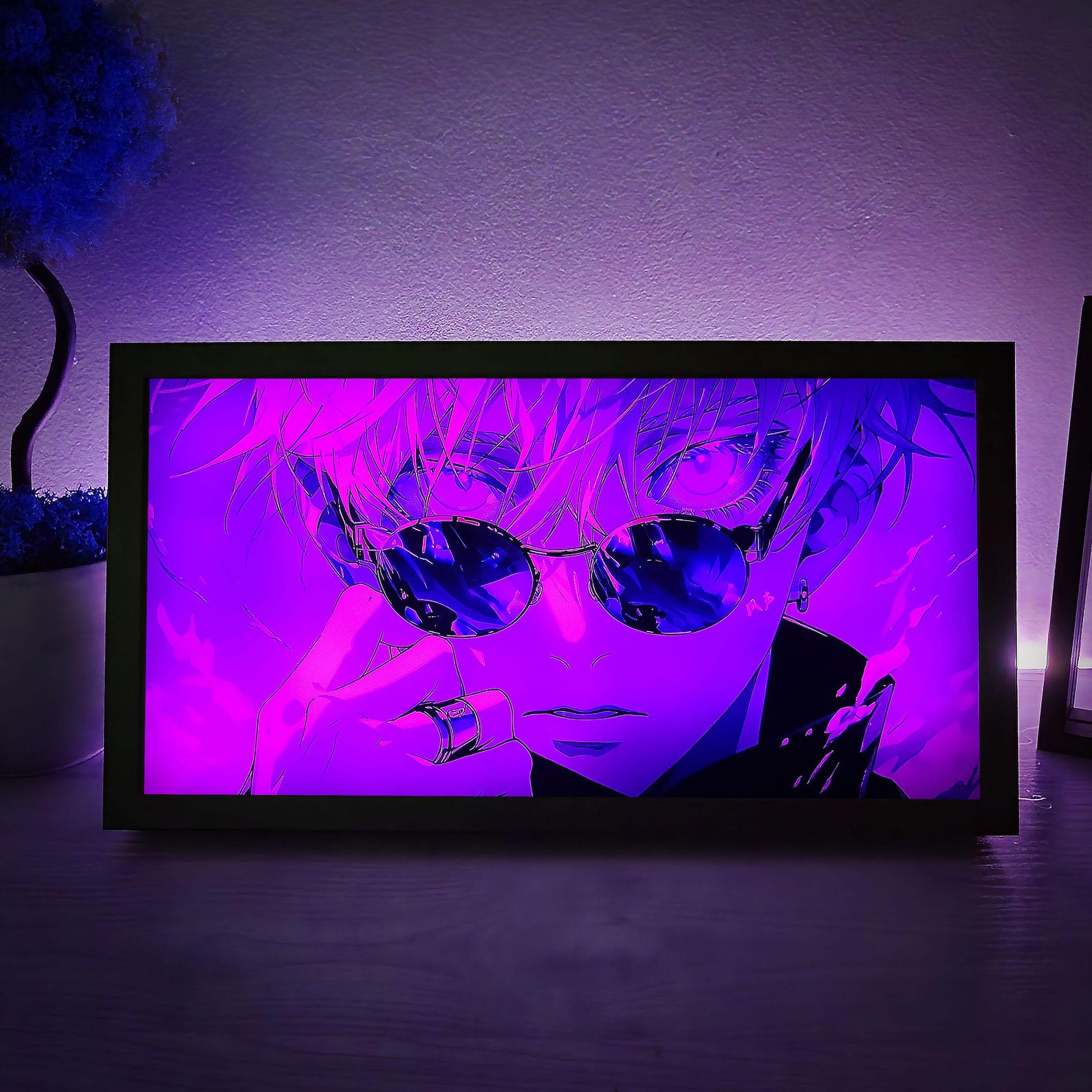 Gojo Satoru Jujutsu Kaisen Anime Light Box / RGB LED Frame, Home Decor ...