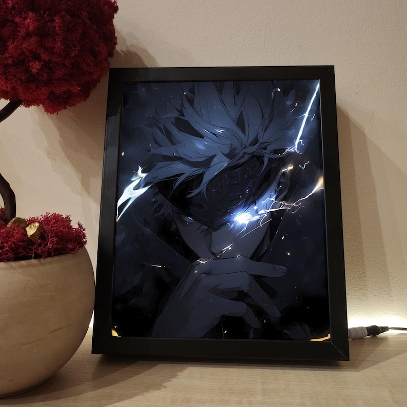 Handmade Gojo Anime Light Box, RGB LED Frame - Etsy