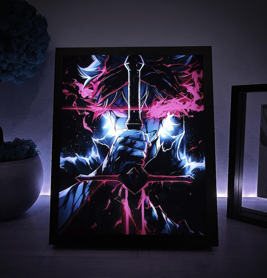 Anime Light Box / Handmade RGB LED Frame, Wall Art, Home Decor, Anime ...