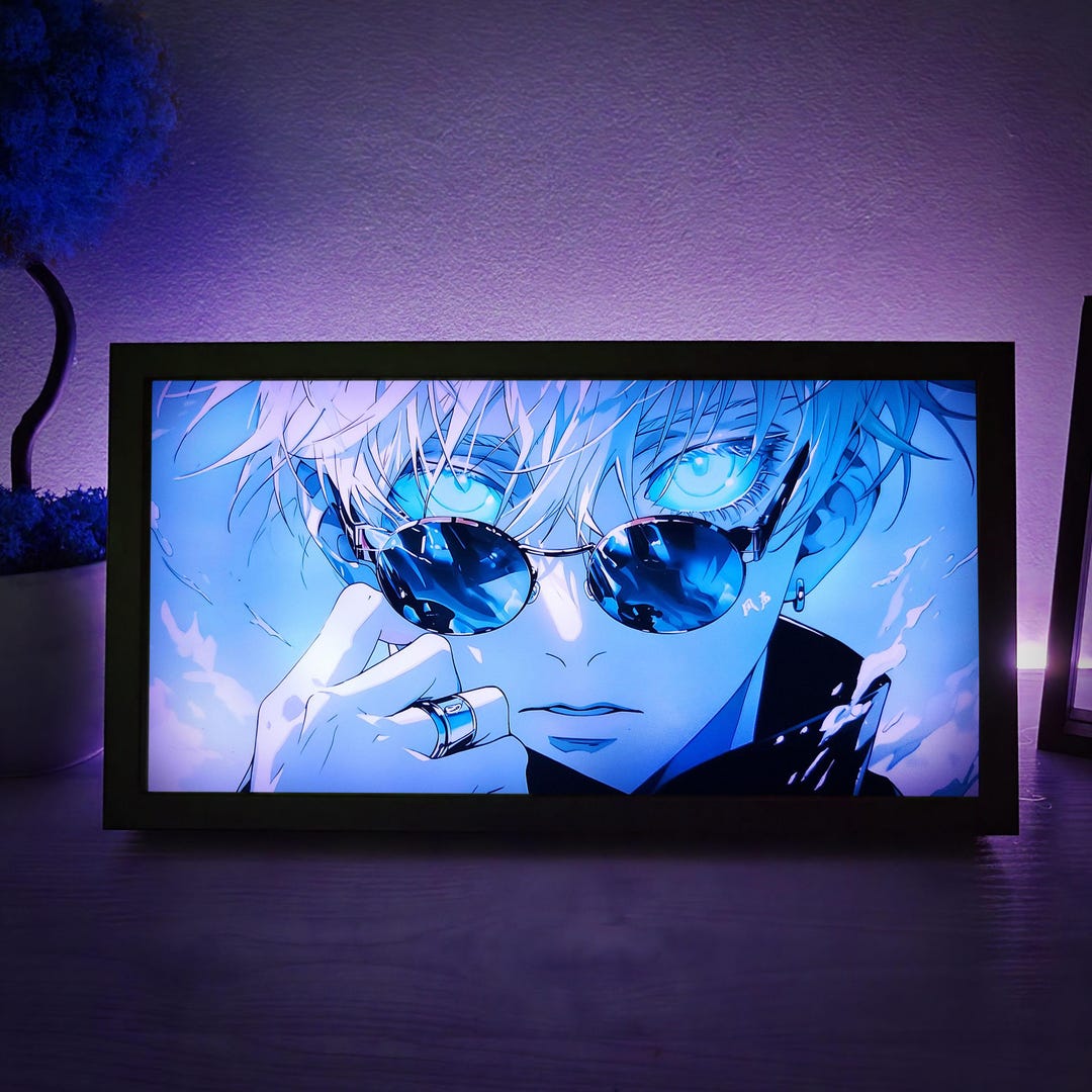 Gojo Handmade Anime Light Box / RGB LED Frame, Home Decor, Anime Gift ...