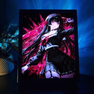 Lámpara de noche Chisa Wuthering Waves RGB, hecha a mano, ideal para decoración del hogar y arte de pared.
