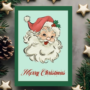 Santa Christmas Card 5x7 inch (Print from home)