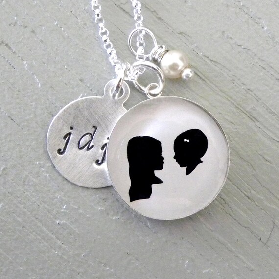 custom silhouette necklace