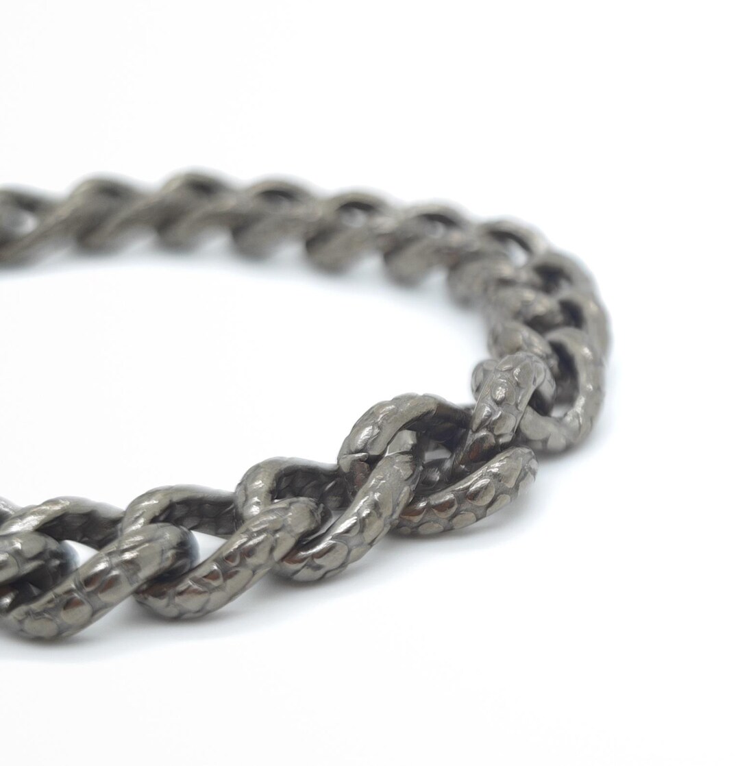 Snack Pattern Chain Anodized Titanium Snake Pattern Chain Bracelet hypoallergenic 9mm - Etsy