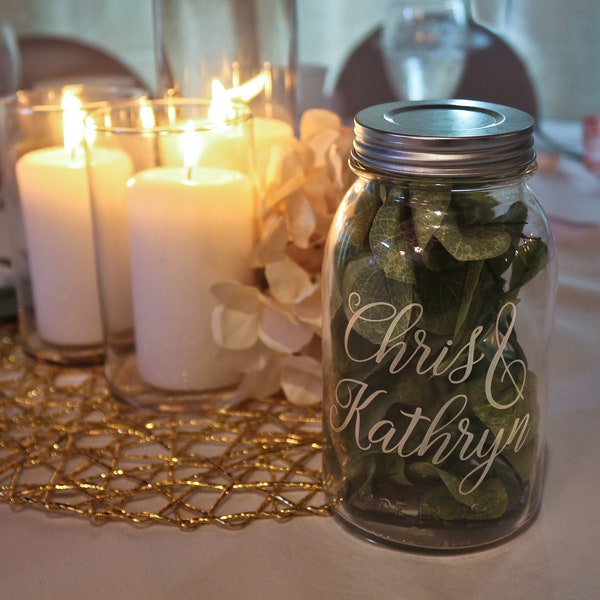 Etched Mason Jar Etsy
