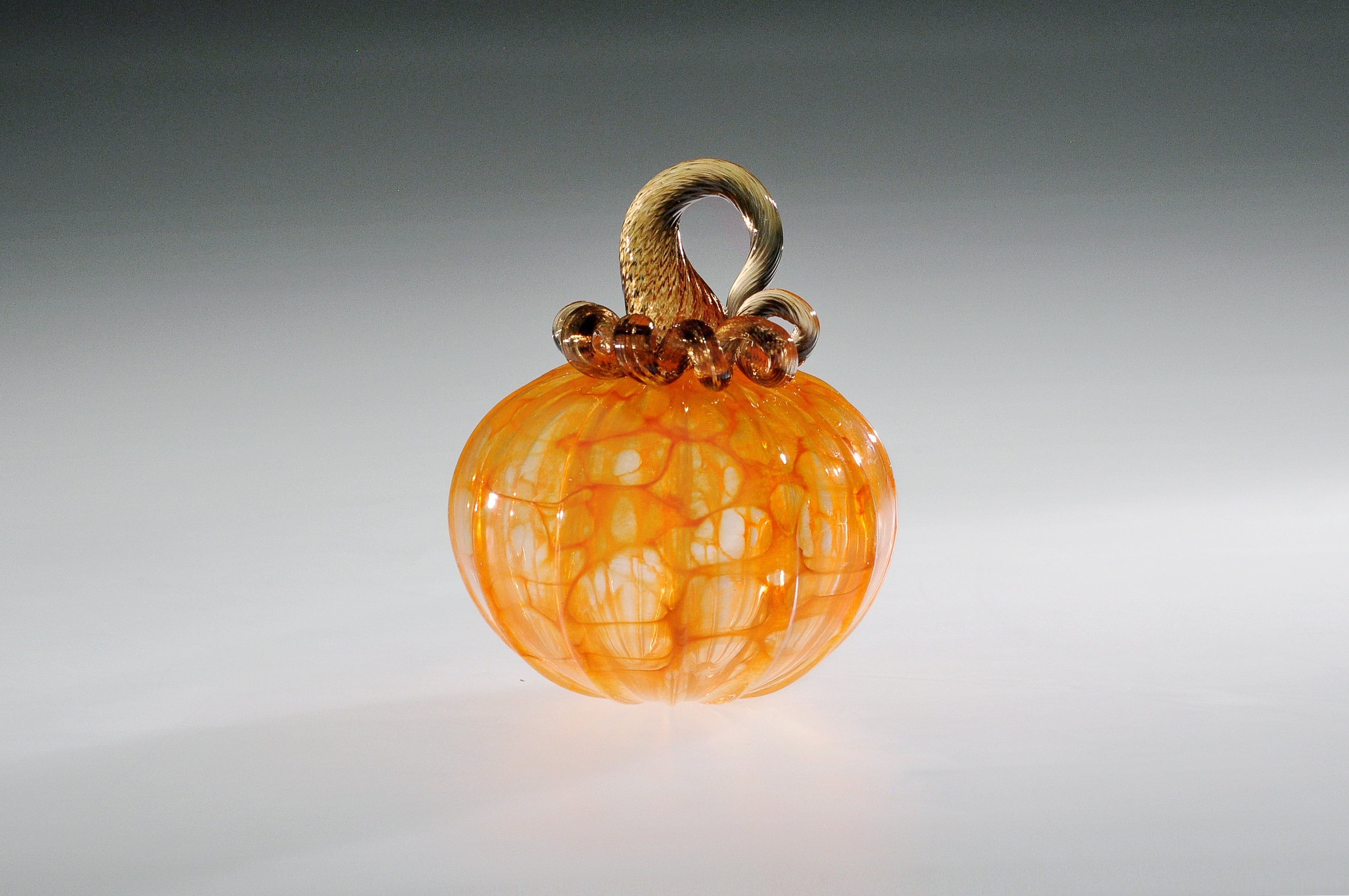 Vessel Glass Handblown Pumpkin- Classic Orange - Wendell August Forge