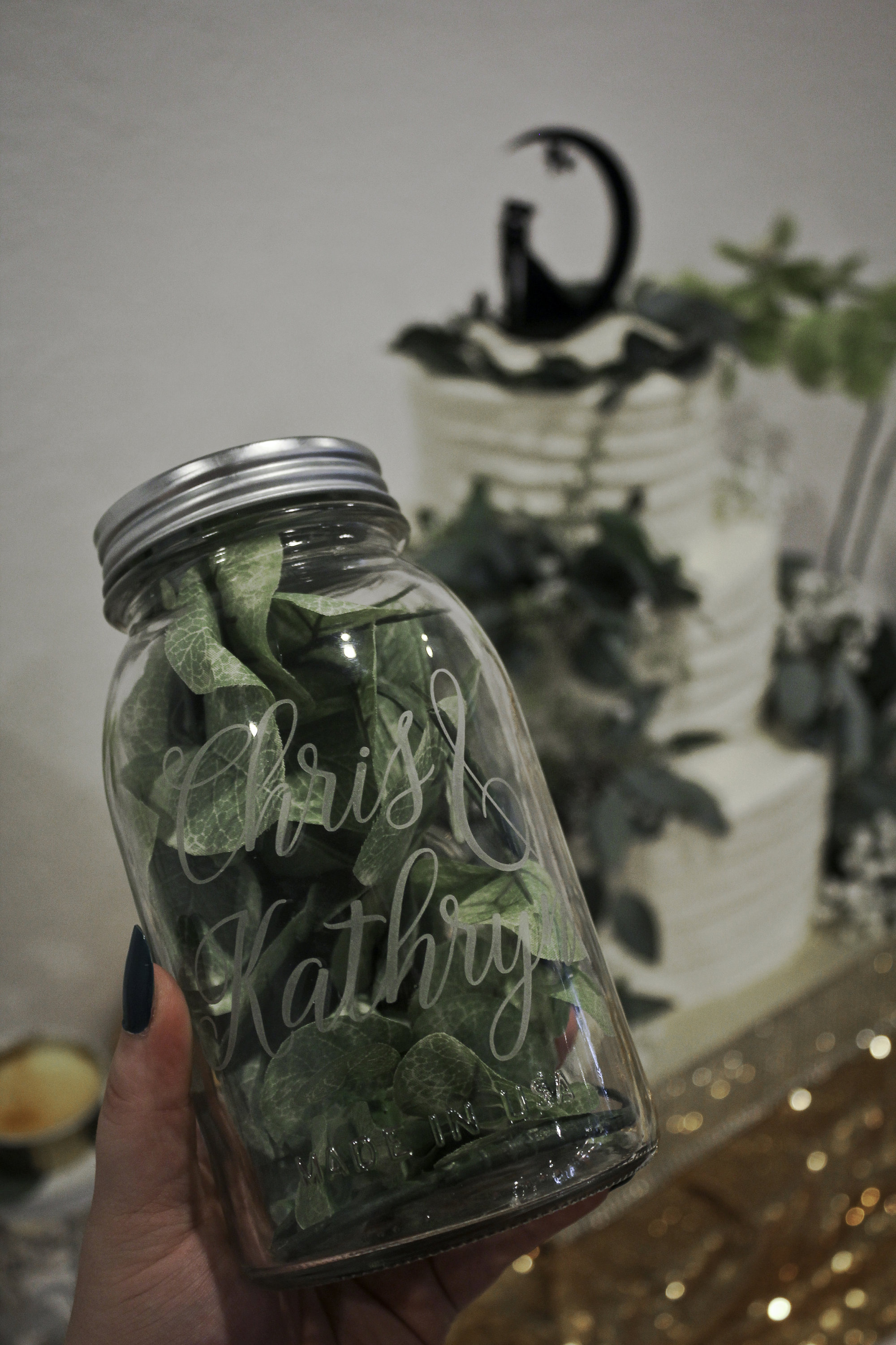 Custom Etched Glass Mason Jar for weddings parties baby Etsy