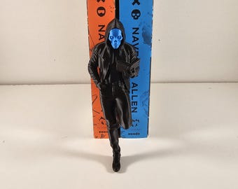 Figura de lector enmascarado, romance oscuro, decoración de libros con máscara de calavera, decoración para estanterías de libros