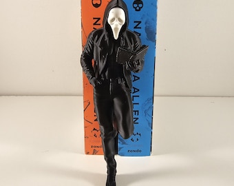 Horror Mask Reader Figurine, Shelf Sitter, Bookshelf Decor, Reader Gift