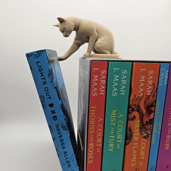 Boekensteun katten, decor leeshoek, boekenplankaccent, cadeau boekenliefhebber, decor plank