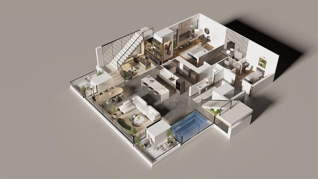 Luxury Custom Home Floor Plans & 3D Architectural Design | Residential ...