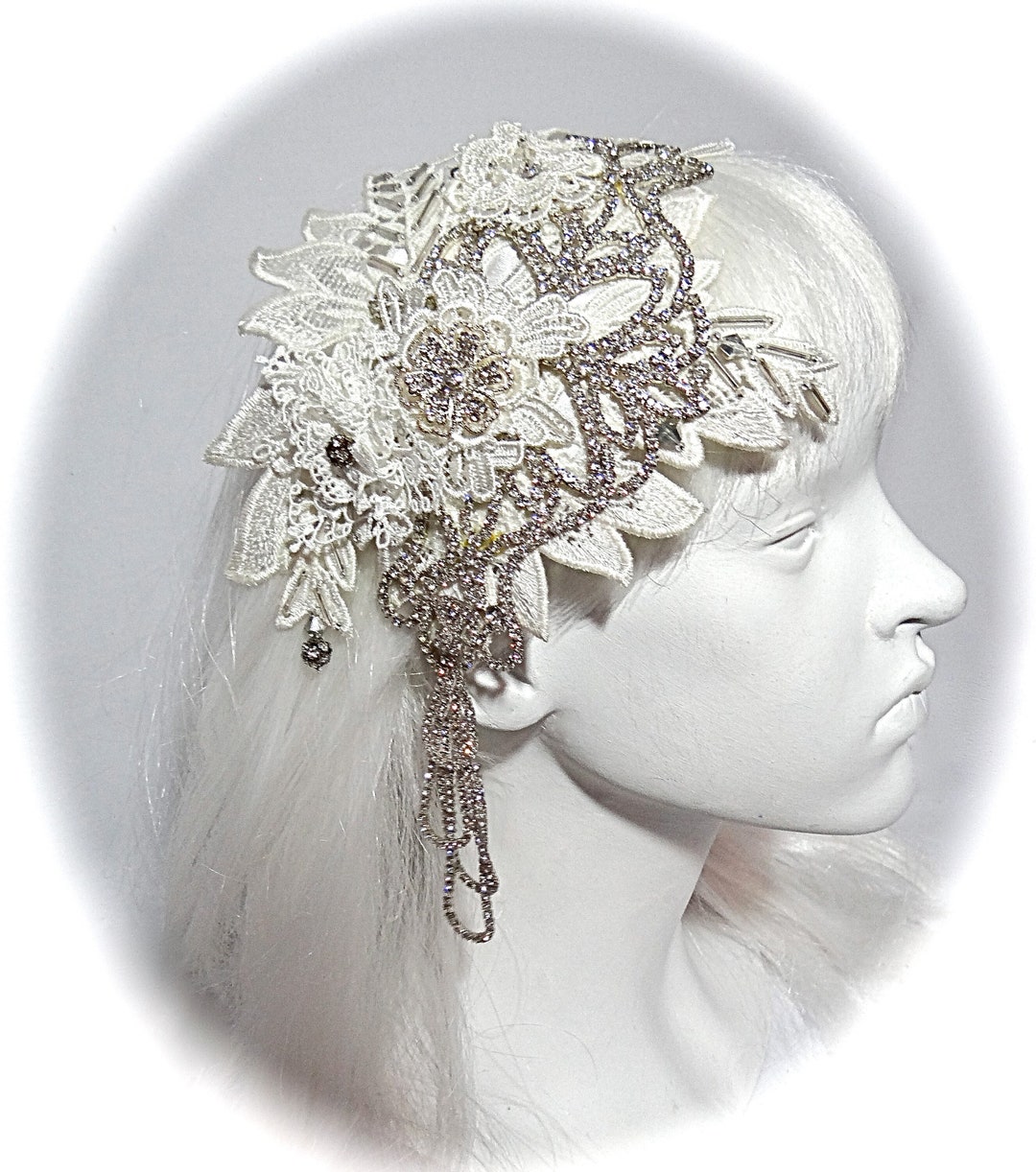 juliet cap wedding headpiece