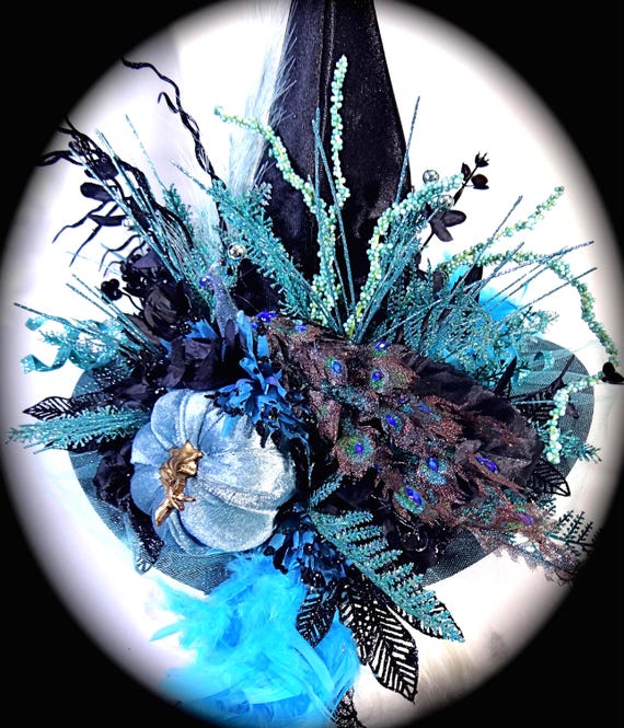 Peacock Party Witch Hat Halloween Hat Costumes WH-129 - Etsy  display picture 3