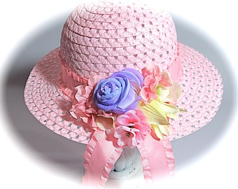 Little Girls Easter Hat Flower Girl Sun Hats GH-125