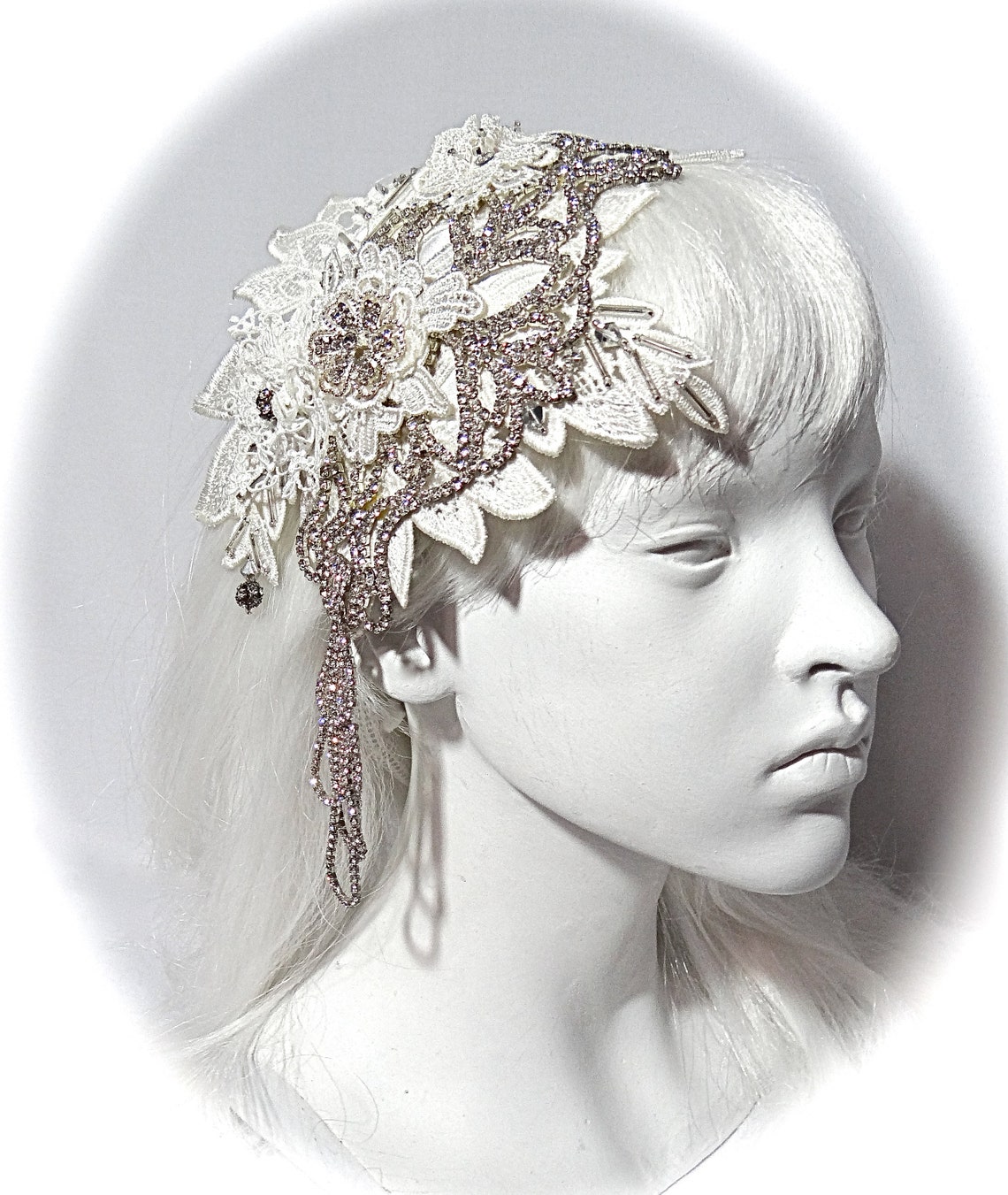 juliet cap wedding headpiece
