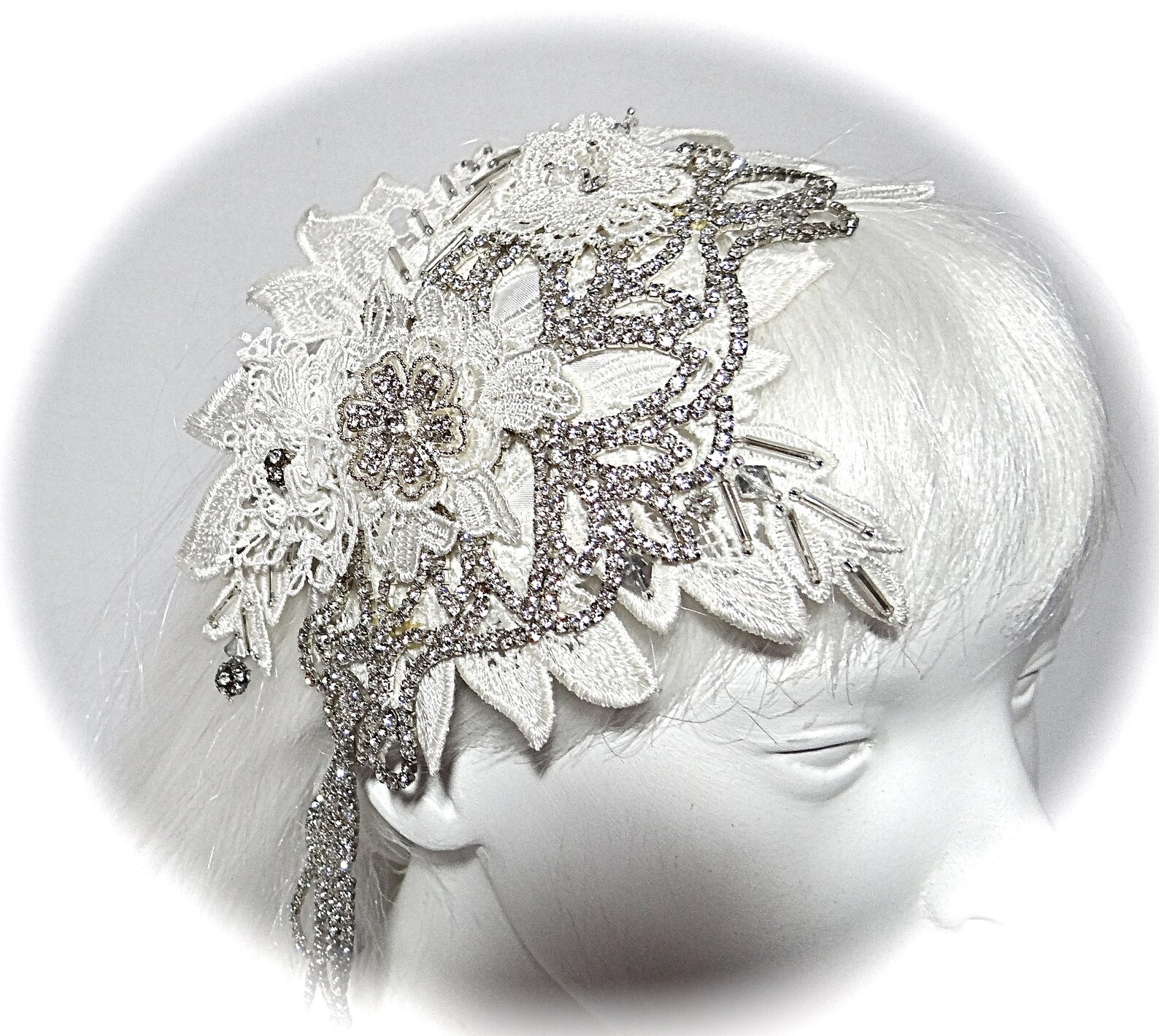juliet cap wedding headpiece