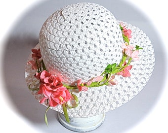 Little Girls Sunbonnet Easter Hats Flower Girl GH-131