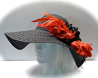 Red Tulip Kentucky Derby Hat Women's Hats Sun Hats DH-117